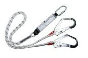 Portwest FP55 Double Kernmantle 1.8mtr Lanyard with Shock Absorber